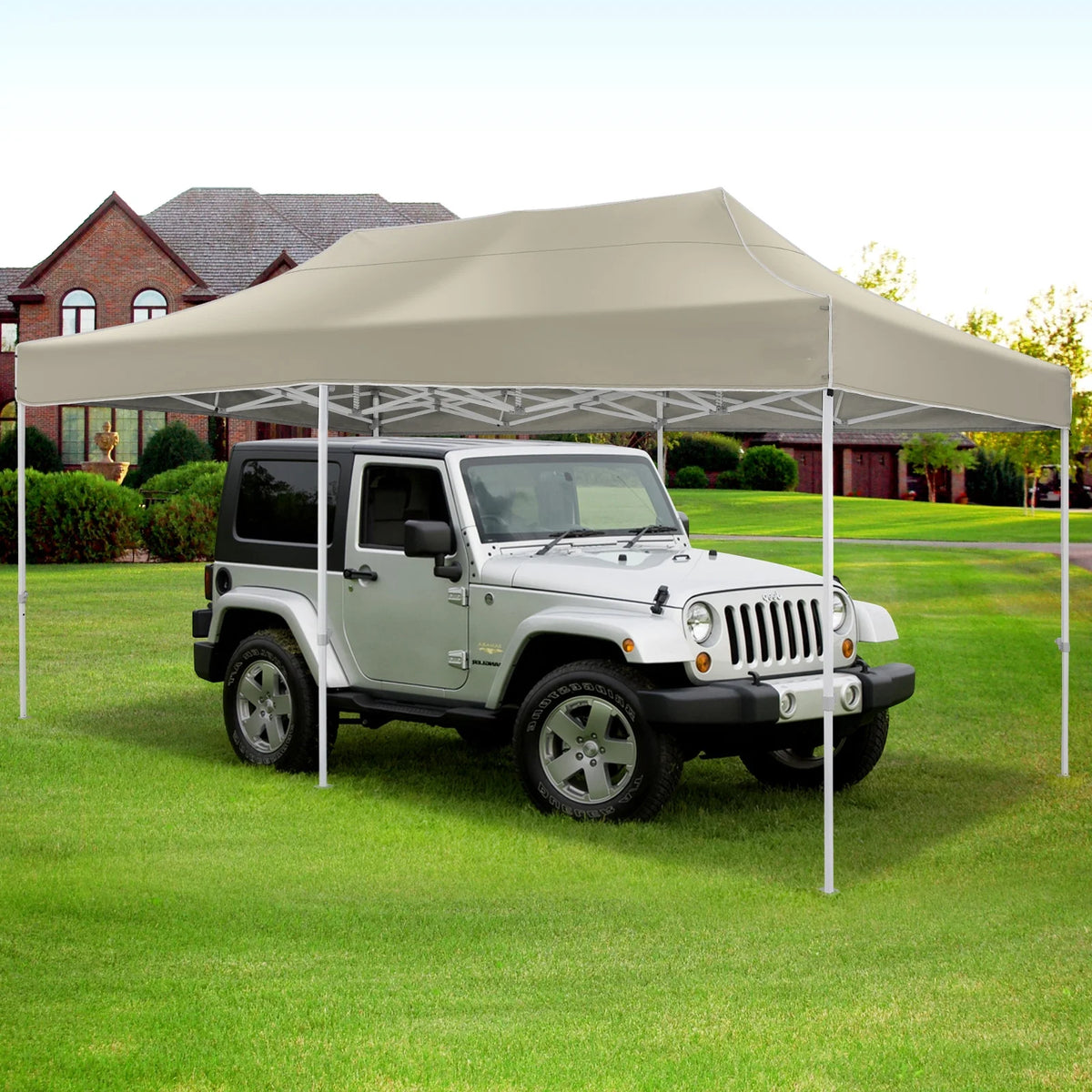 HOTEEL 10x15 Heavy Duty Canopy Tent ,Pop up Canopy for Parties Wedding,Commercial Easy up Gazebo with Roller Bag,UV 50+ &,White