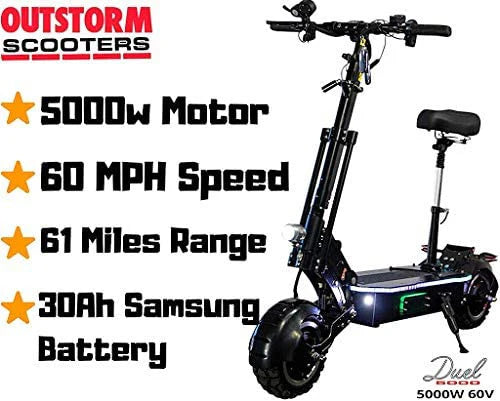 2025 MAXX 60MPH Ultra High Speed Electric Scooter for Adults Foldable, 5000W Power Dual Motor| 60V /38.5Ah Battery | 83 Miles Range | Grade 30°