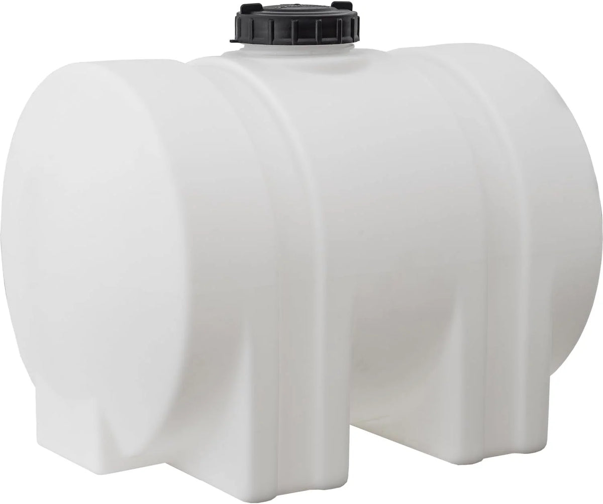 Horizontal Polyethylene Reservoir Water Tank with Legs, 550 Gallon, Made in the USA, Poly Tank for Water and Non-Flammable Liquids, Rust and Corrosion Proof