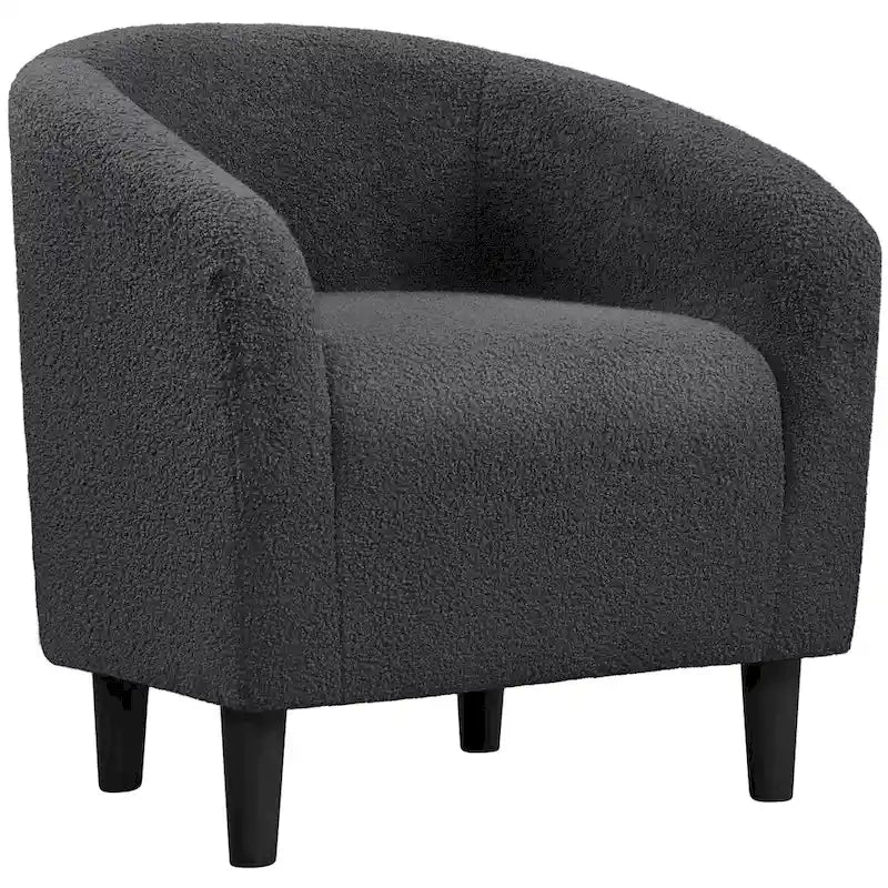 Yaheetech Club Chair Accent Barrel Chair Upholstered Arm Chair