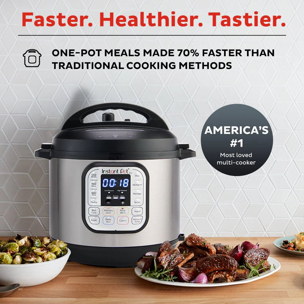 Instant Pot Duo 6 Qt Electric Pressure Cooker 7 In 1 with Easy Release Steam Switch