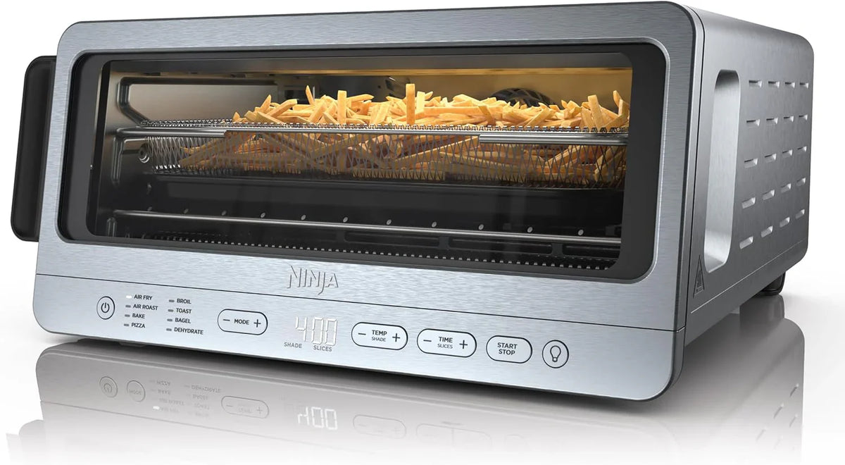 Ninja Flip Toaster Oven&Air Fryer, 8-in-1 Functionality, Flip Up&Away Capability for Storage Space