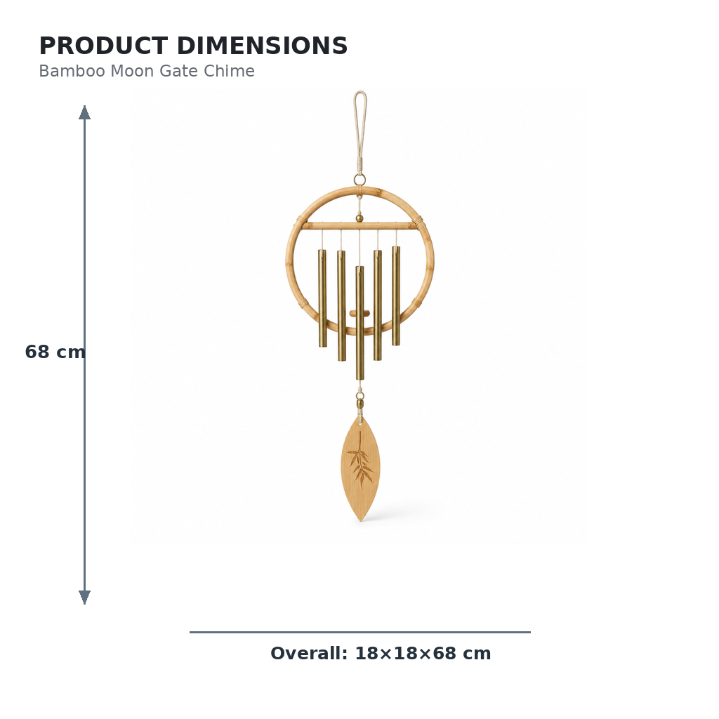 Bamboo Moon Gate Chime