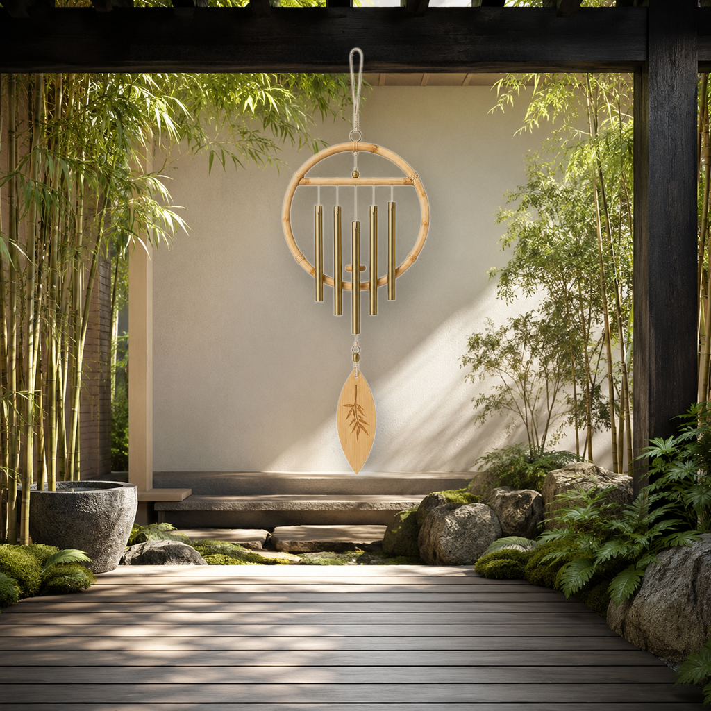 Bamboo Moon Gate Chime