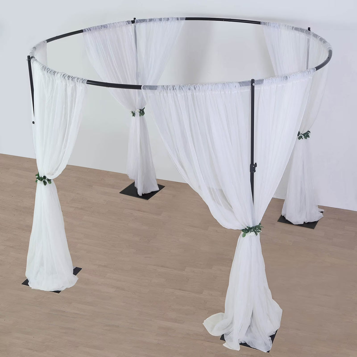 Efavormart 10ft | 4 Post Gold Metal DIY Photography Backdrop Stand, Wedding Arch Canopy Tent