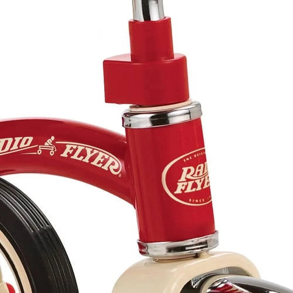 Radio Flyer, Classic Red Dual Deck Tricycle, 12′′ Front Wheel, Red, Kids Ages 2.5 – 5 Years