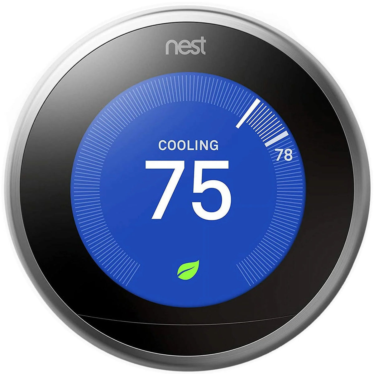 Google Nest Learning Smart Thermostat - 3rd Generation - Stainless Steel T3007ES Bundle with Deco Essentials Wall Mount Plate Cover + Screen Protector Kit for Google Nest Thermostat