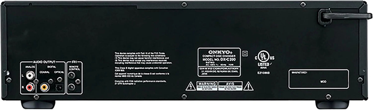 Onkyo DXC390 6-Disc CD Changer, Black