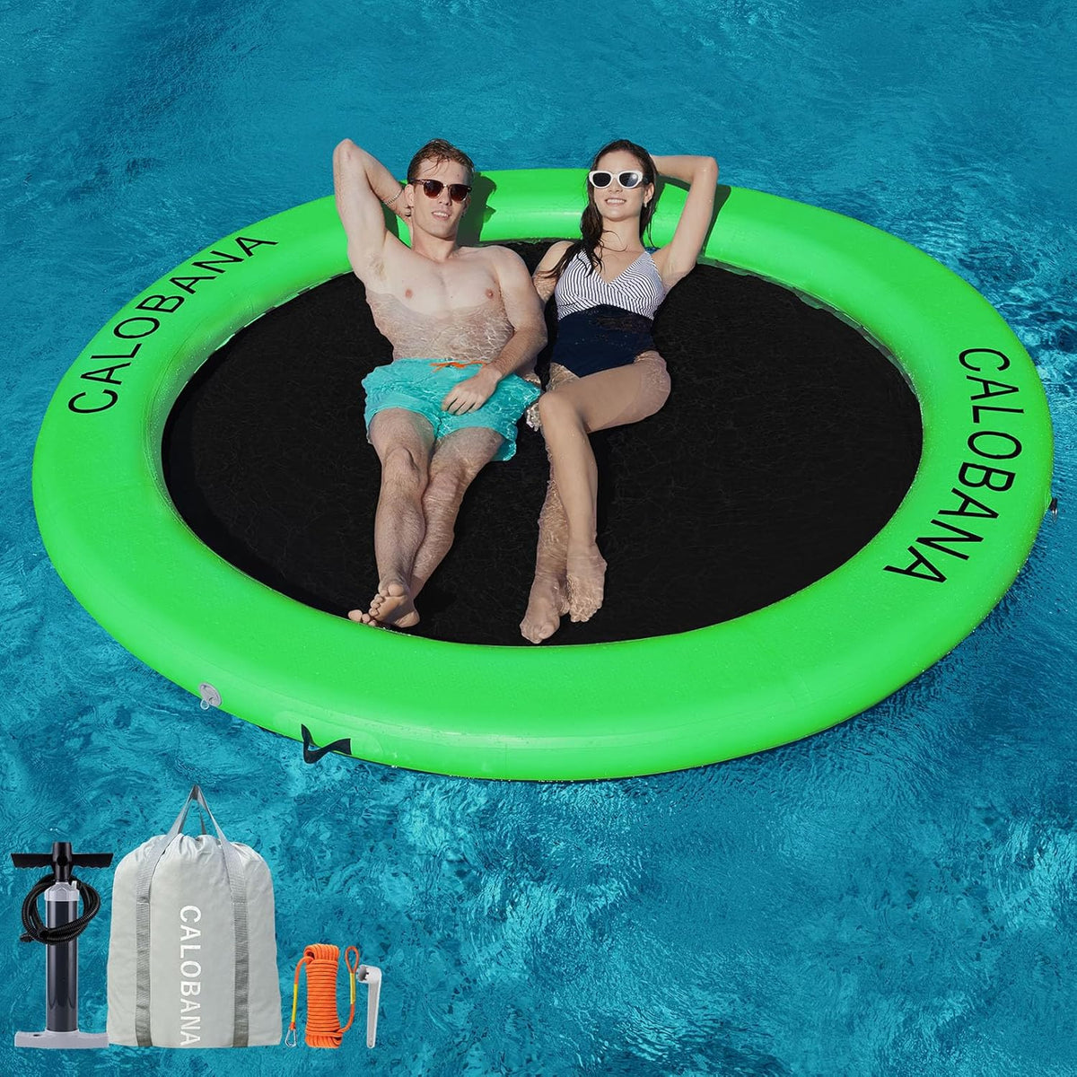 Round Floating Ring Hammock - Heavy Duty Inflatable Raft