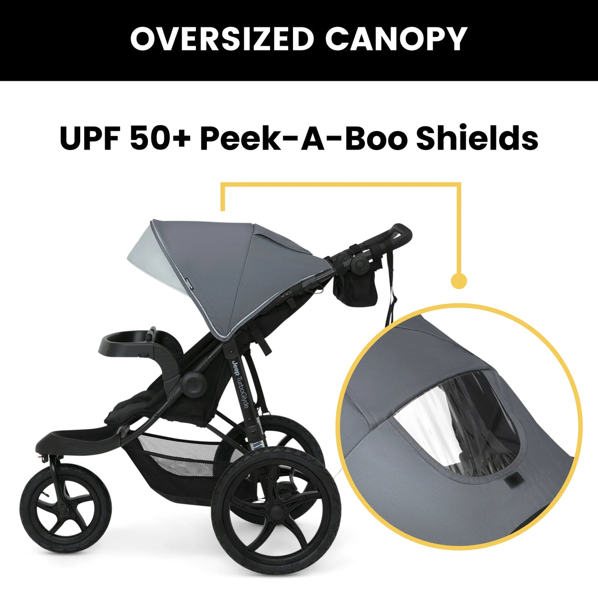 Jeep TurboGlyde Jogging Stroller by Delta Children, Black