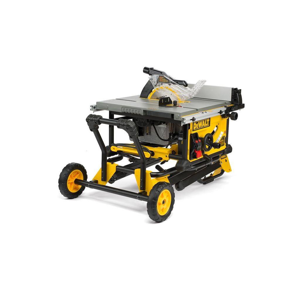 15 Amp Corded 10 in. Job Site Table Saw with Rolling Stand DWE7491RS