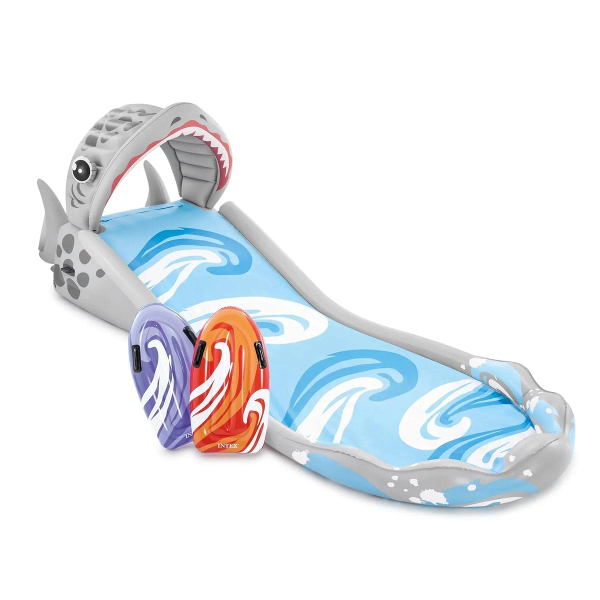 Inflatable Backyard Water Slide with Surf Riders & Electric Air Pump