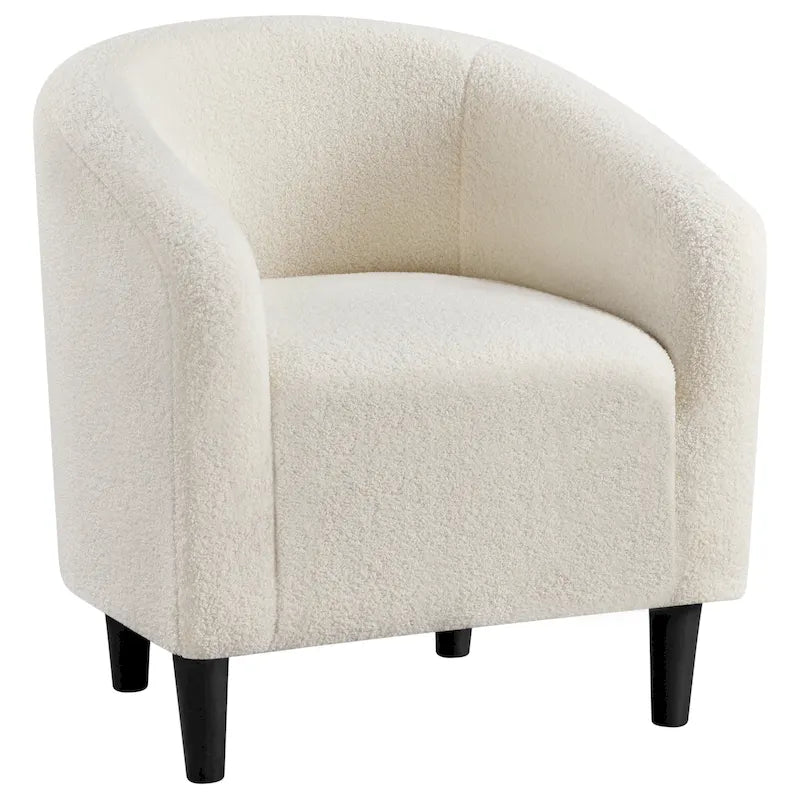 Yaheetech Club Chair Accent Barrel Chair Upholstered Arm Chair