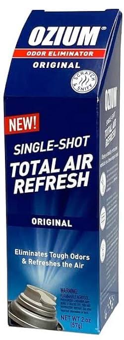 Ozium Air Sanitizer, 2 oz Car Fogger: Single-Shot Smoke Odor Eliminator & Car Air Freshener (Original, 4 Packs)