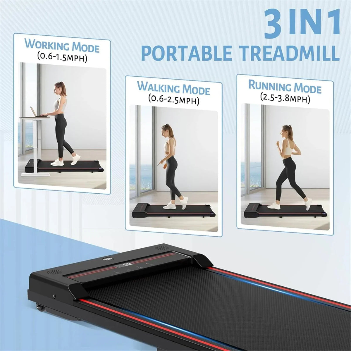 Sperax Walking Vibration Pad with APP 3 in 1 Under Desk Treadmill Walking Treadmill Pad