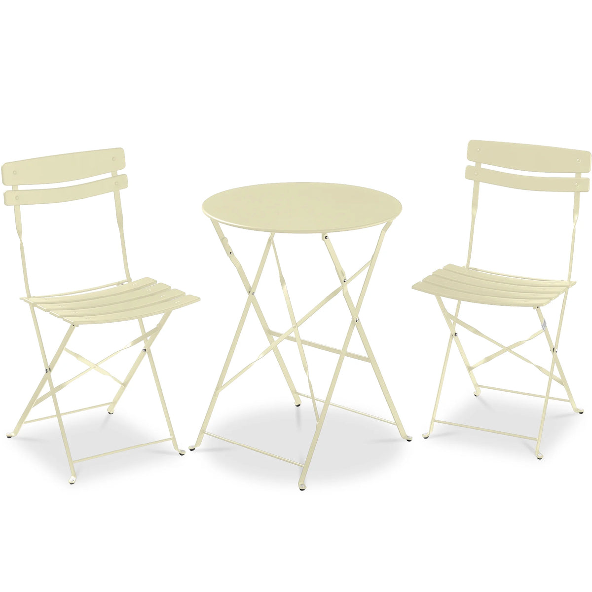 Best Choice Products 3-Piece Small Bistro Set, Folding Patio Furniture Set of 2 Chairs and Table - Black