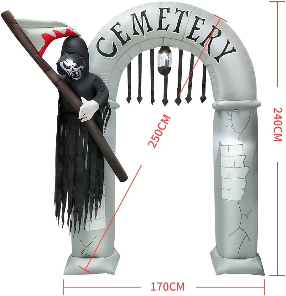 Halloween Inflatable Grim Reaper's Arch, 7.8 ft.