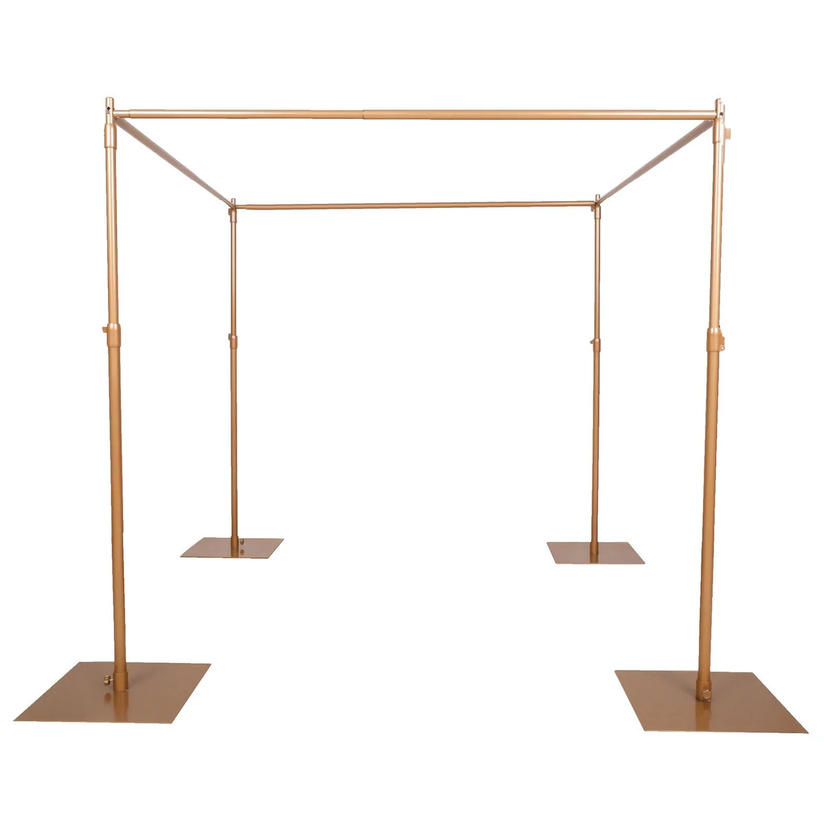 Efavormart 10ft | 4 Post Gold Metal DIY Photography Backdrop Stand, Wedding Arch Canopy Tent